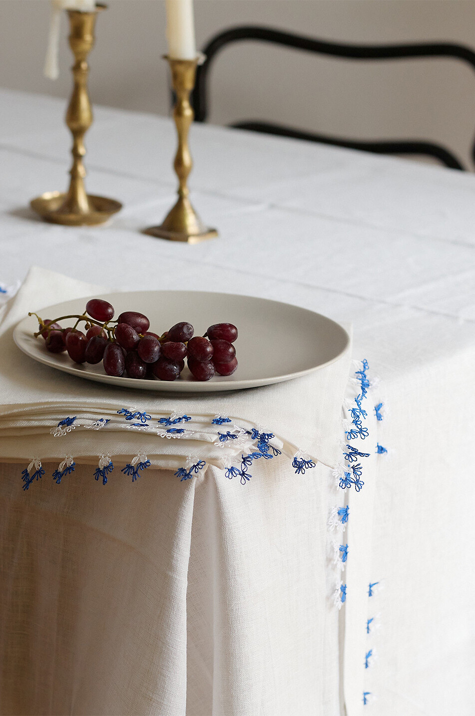 NADIA DAFRI Lot de 4 serviettes à franges Methap Maison MULTICOLORE 4