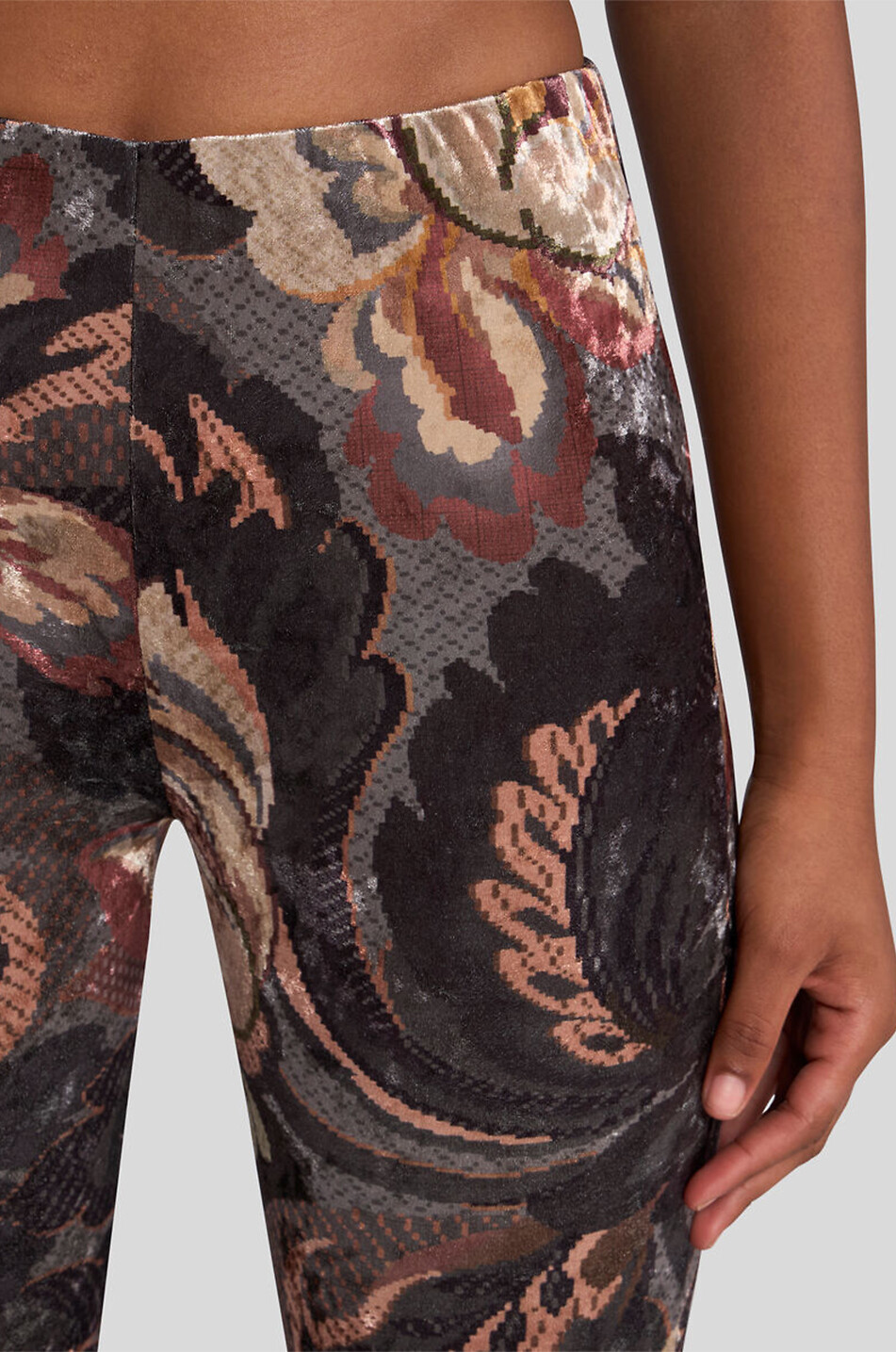 ETRO Pantalon bootcut ajusté en chenille fleurie Femme MULTICOLORE 4