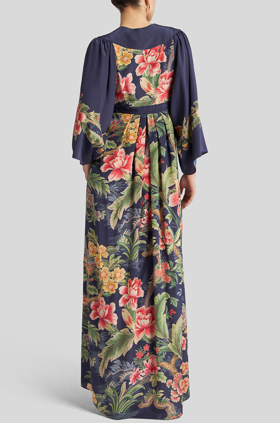 ETRO Langes Empirekleid aus geblümter Seide Damen BUNT 4