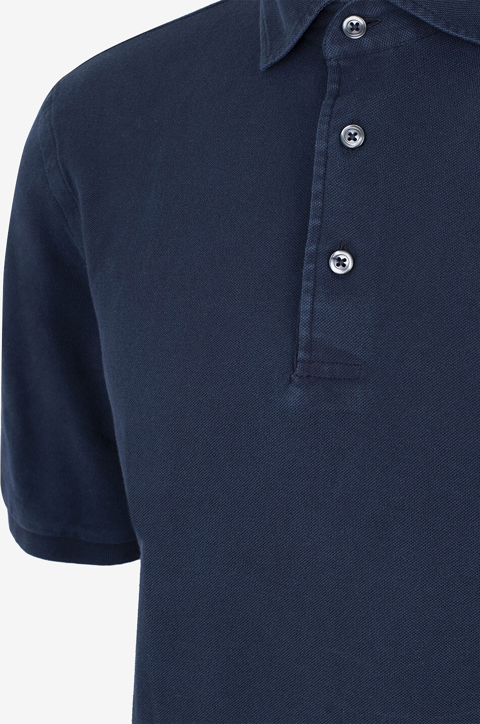 BONGÉNIE Polo à manches courtes en coton piqué Homme BLEU FONCE 3