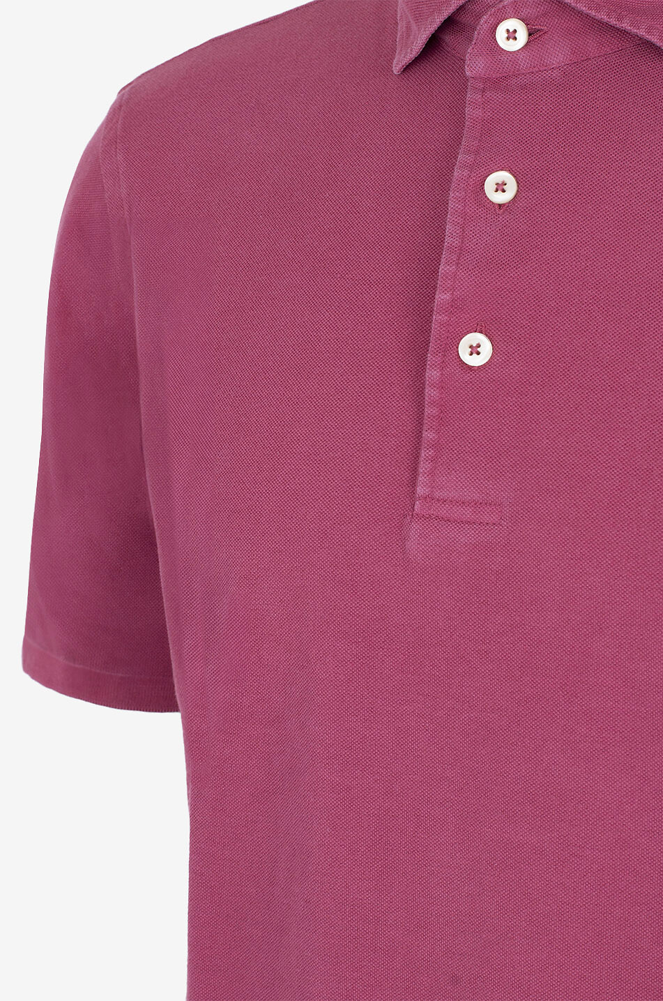 BONGÉNIE Polo à manches courtes en coton piqué Homme VIOLET CLAIR 3