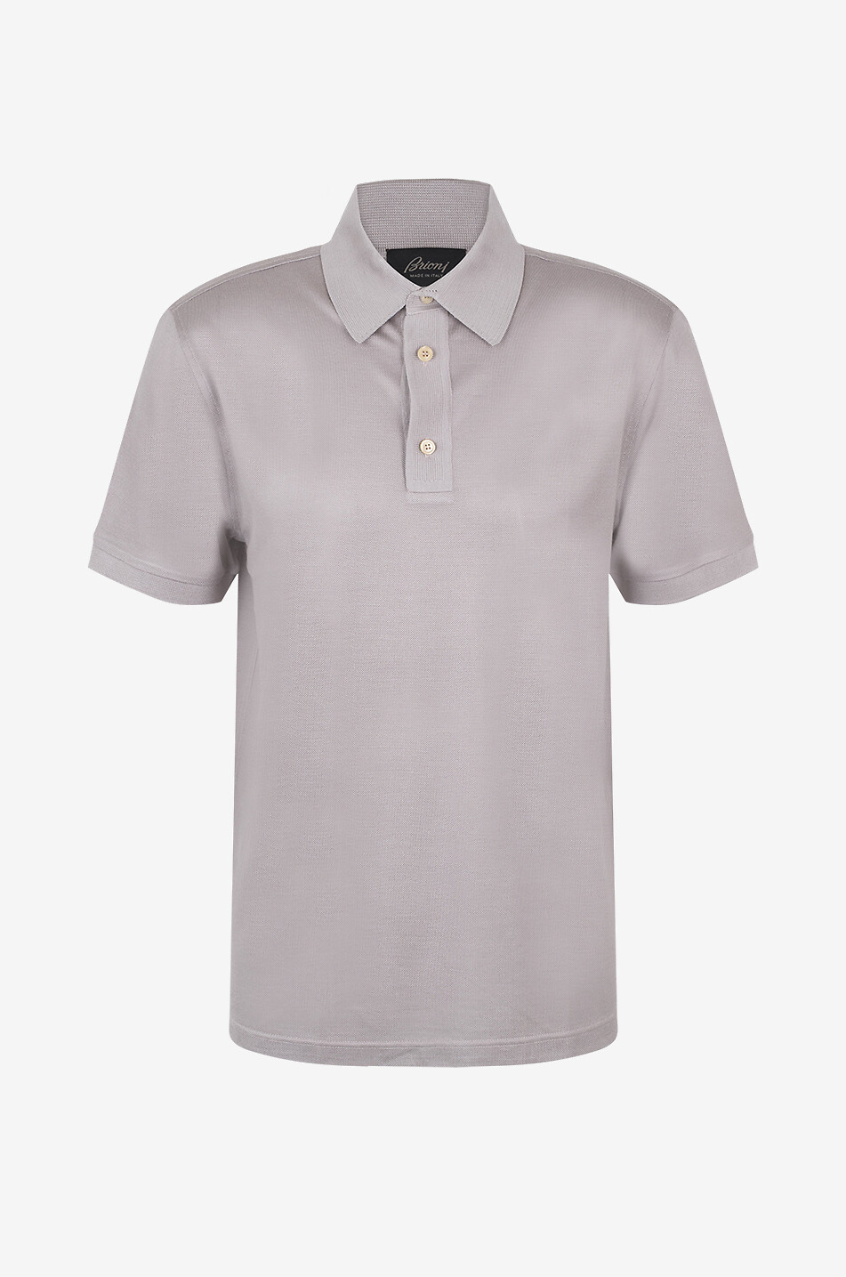 BRIONI Kurzärmeliges Polohemd aus Baumwollpiqué Herren BRAUN 1