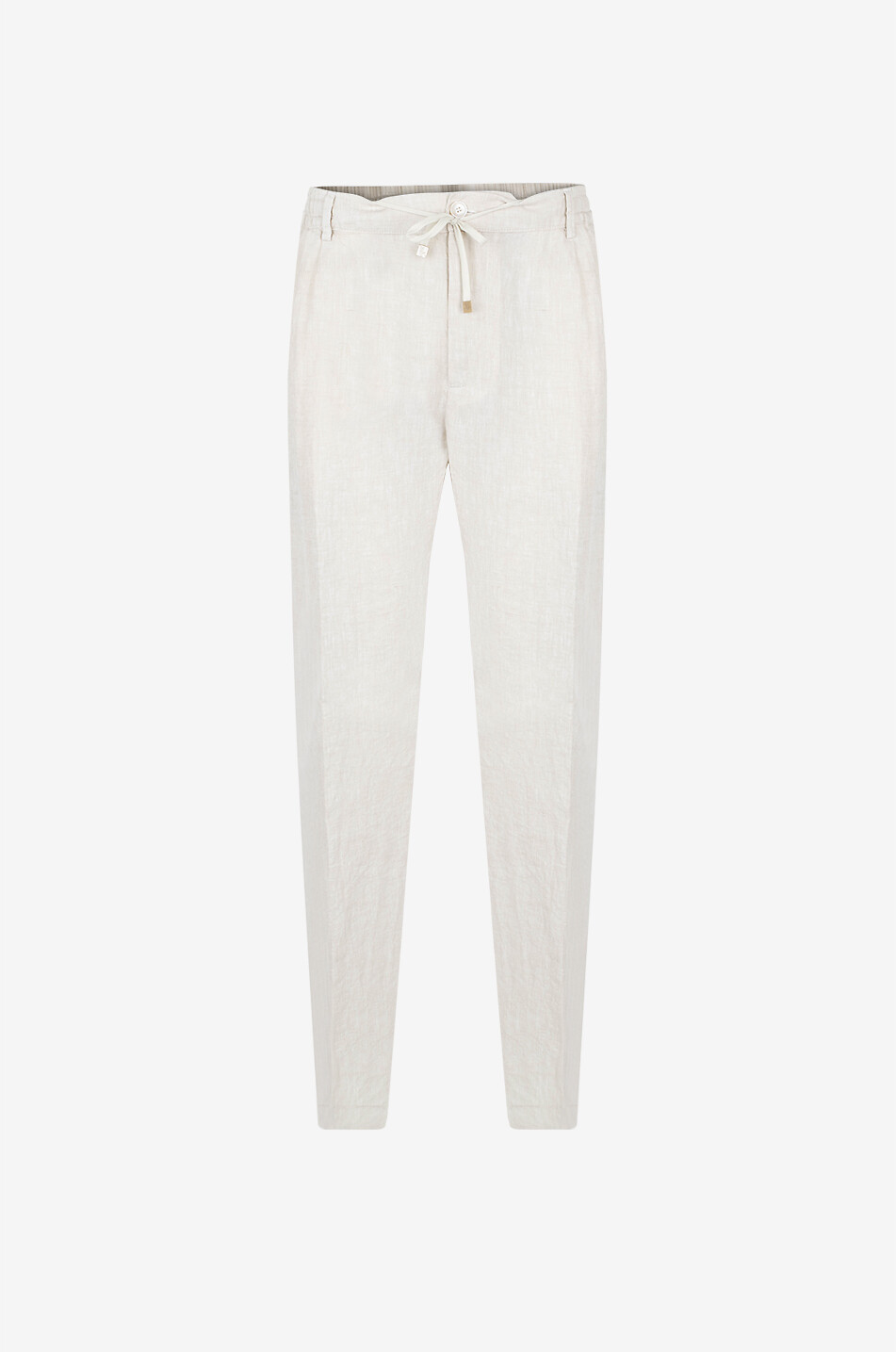 CRUNA Pantalon fuselé à pinces en lin Mitte Homme BEIGE 1