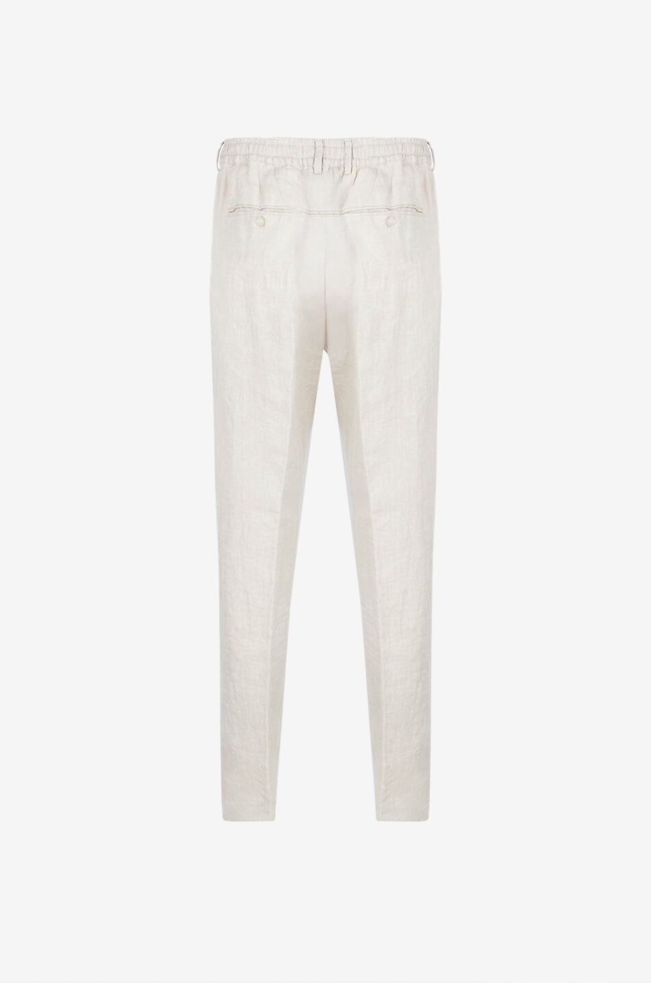 CRUNA Pantalon fuselé à pinces en lin Mitte Homme BEIGE 2