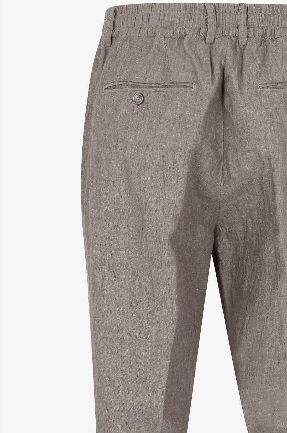 Pantalon fuselé à pinces en lin Mitte