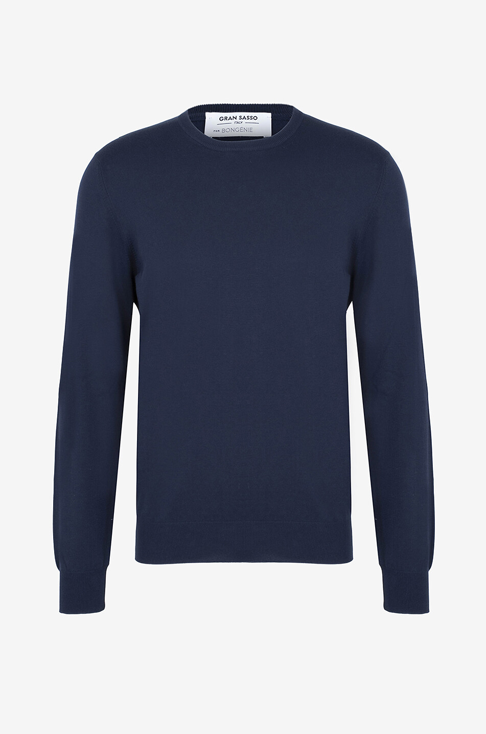 GRAN SASSO Pull à col rond en coton Homme BLEU FONCE 1
