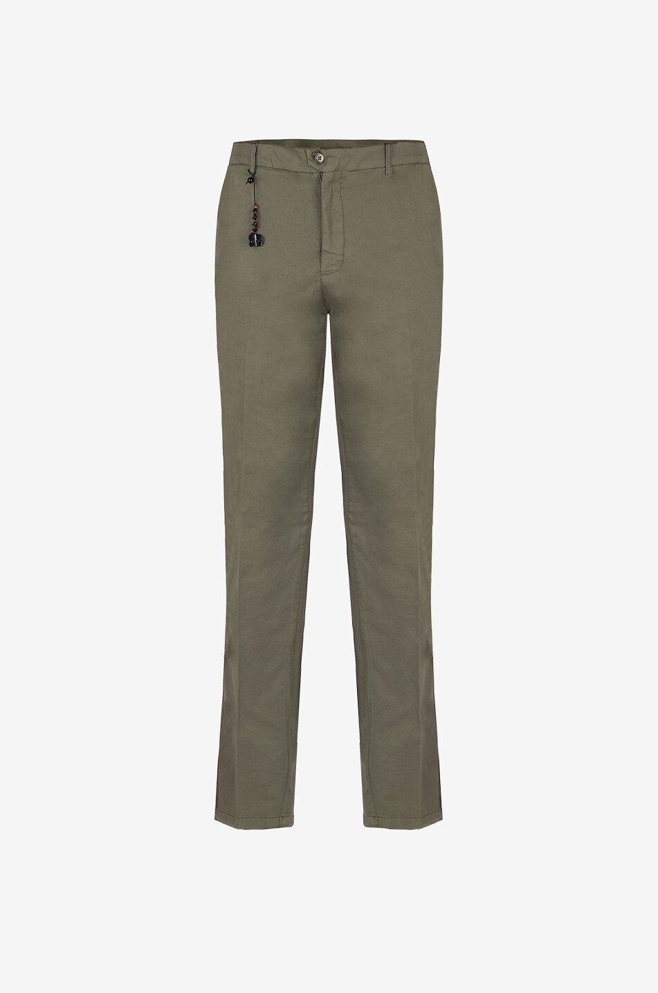 MARCO PESCAROLO Pantalon chino en coton et soie Vento Homme VERT MOYEN 1