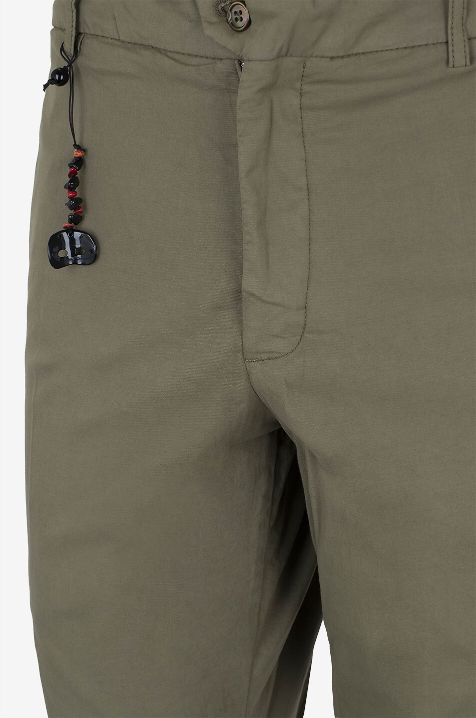 MARCO PESCAROLO Pantalon chino en coton et soie Vento Homme VERT MOYEN 3