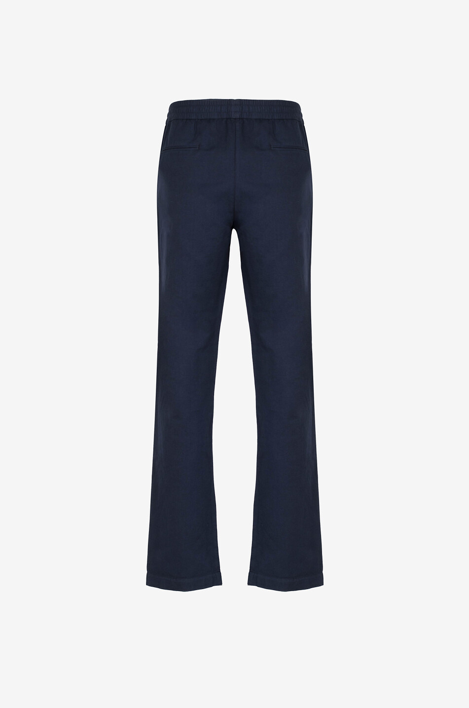 SUNSPEL Cotton drawstring trousers Men DARK BLUE 3