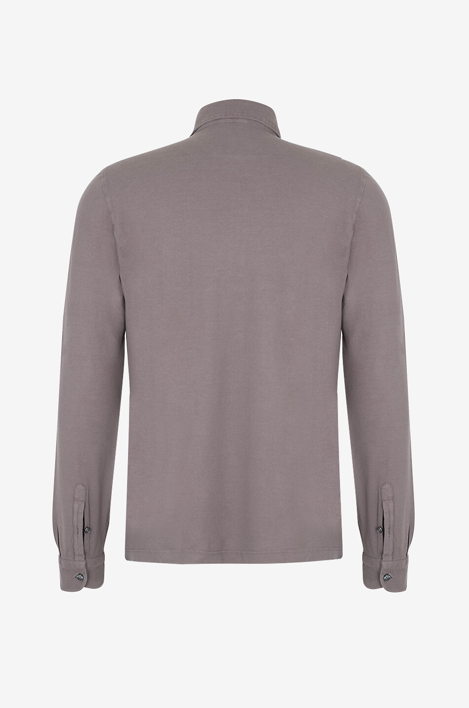 BONGÉNIE Polo à manches longues en coton Homme MARRON MOYEN 2