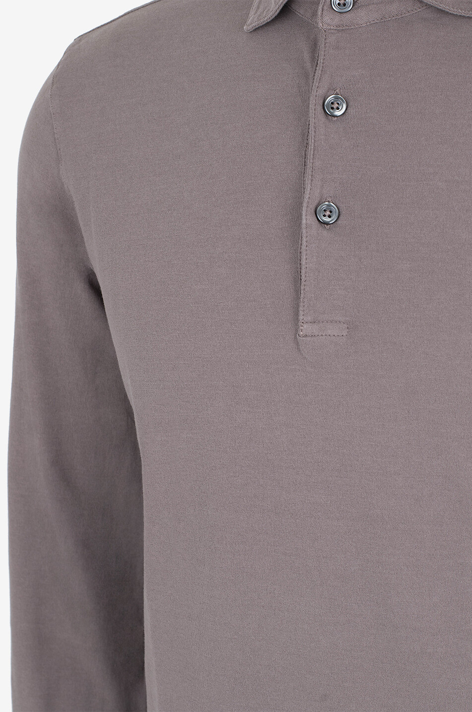 BONGÉNIE Polo à manches longues en coton Homme MARRON MOYEN 3