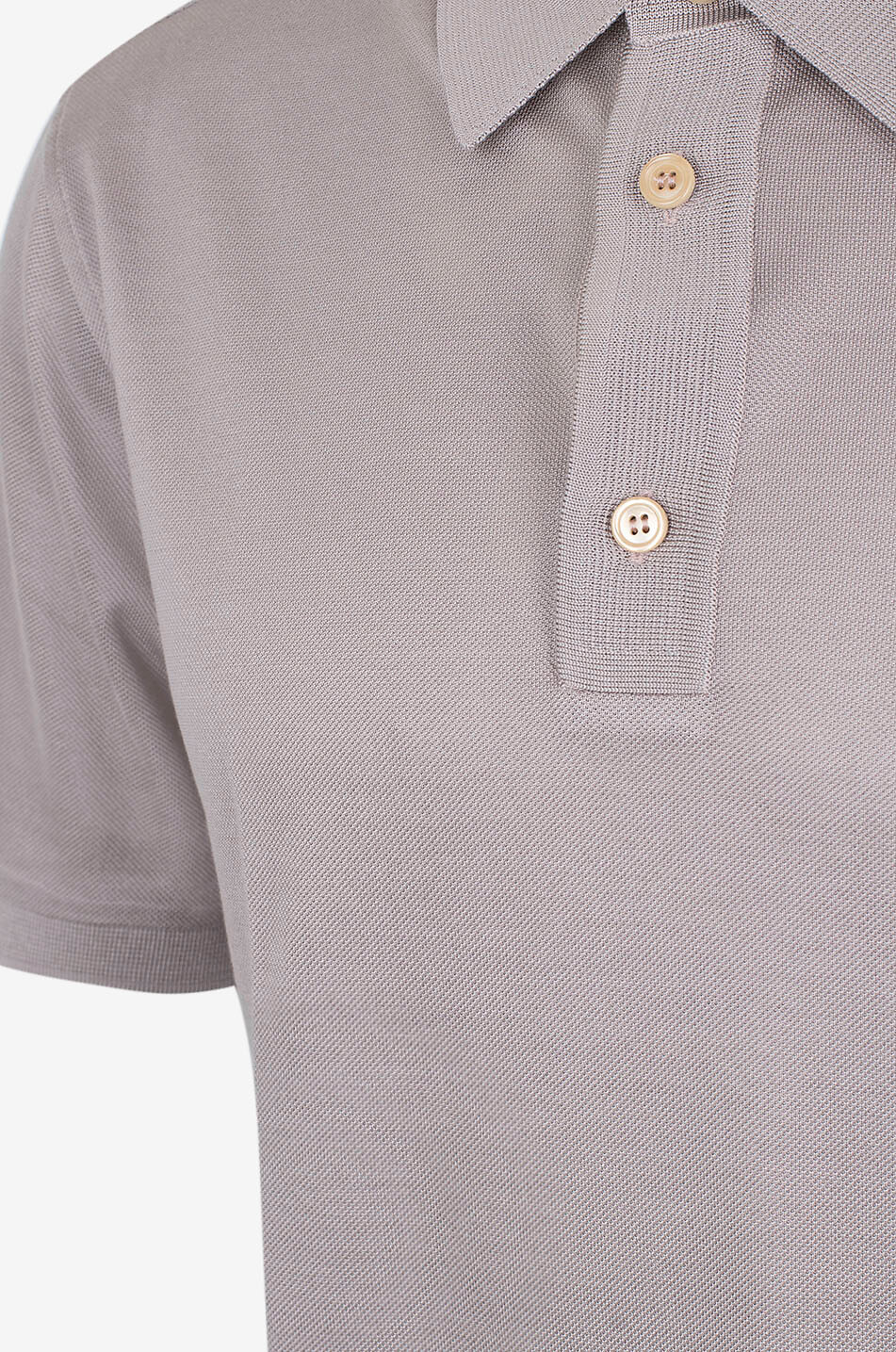 BRIONI Kurzärmeliges Polohemd aus Baumwollpiqué Herren BRAUN 3