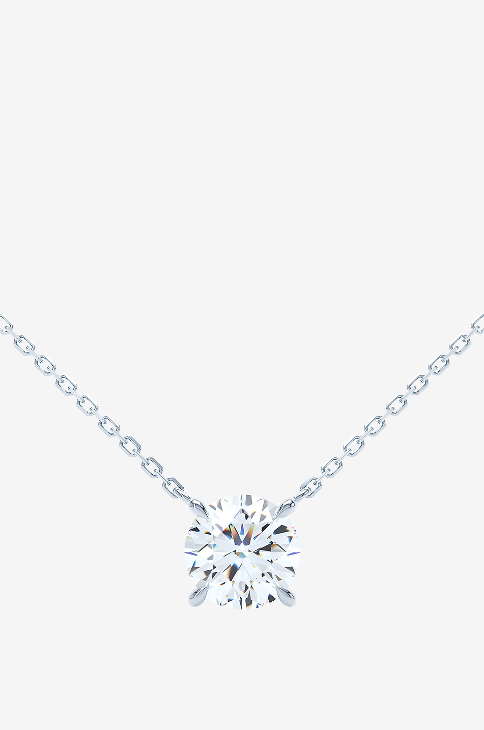 Halskette aus Weissgold und Diamant Floating Brilliant