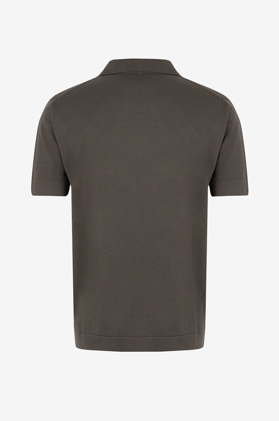 BRIONI Polo à manches courtes en coton et soie Homme VERT MOYEN 2