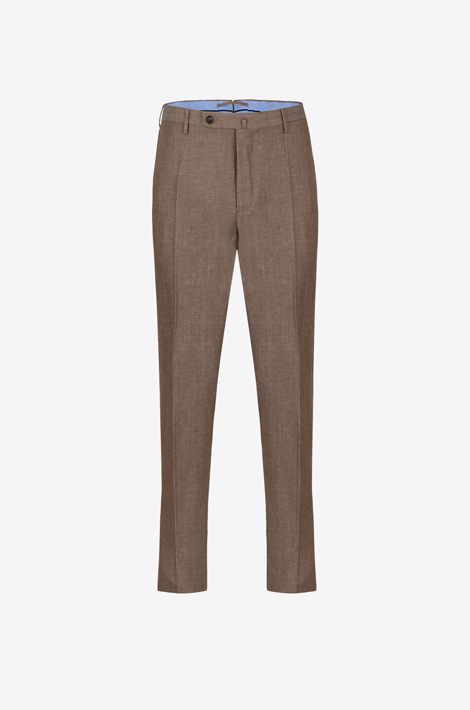 INCOTEX Melierte Hose aus Schurwolle Seide und Leinen Herren Hellbeige 1