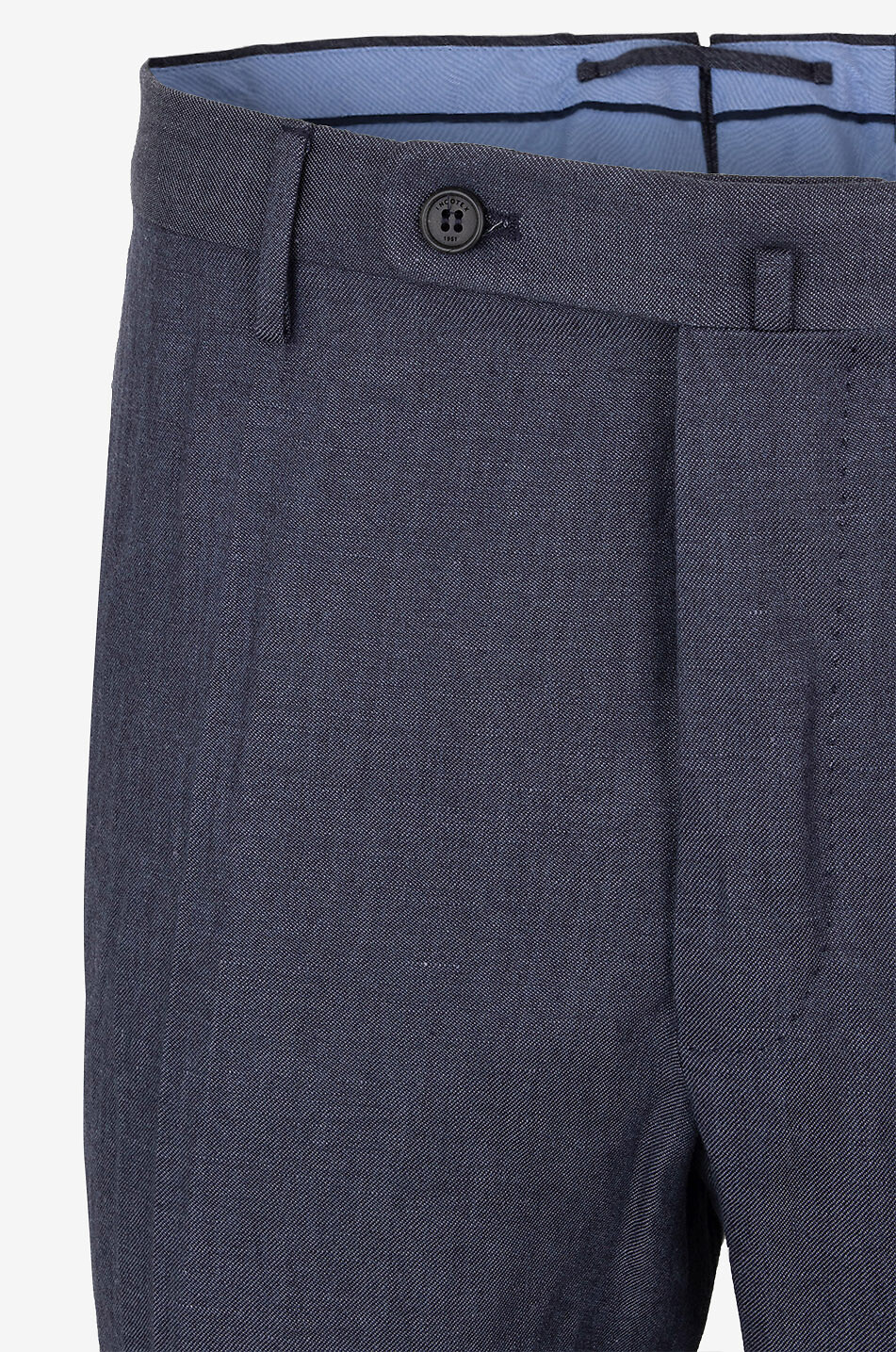 Melierte Hose aus Schurwolle Seide und Leinen