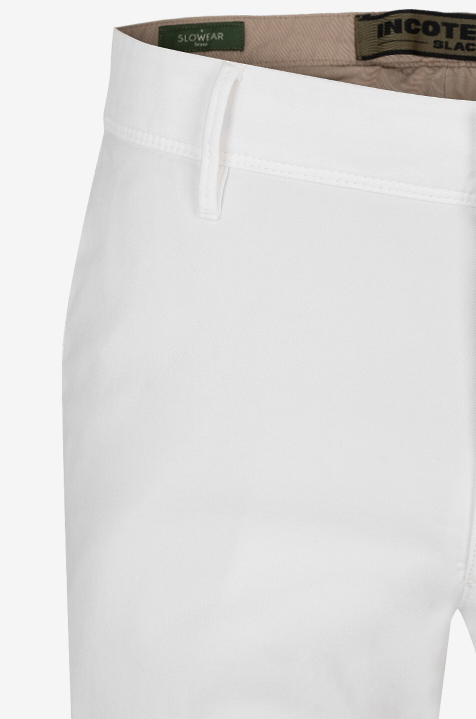 INCOTEX Slim fit cotton chino trousers Men EGGSHELL 3