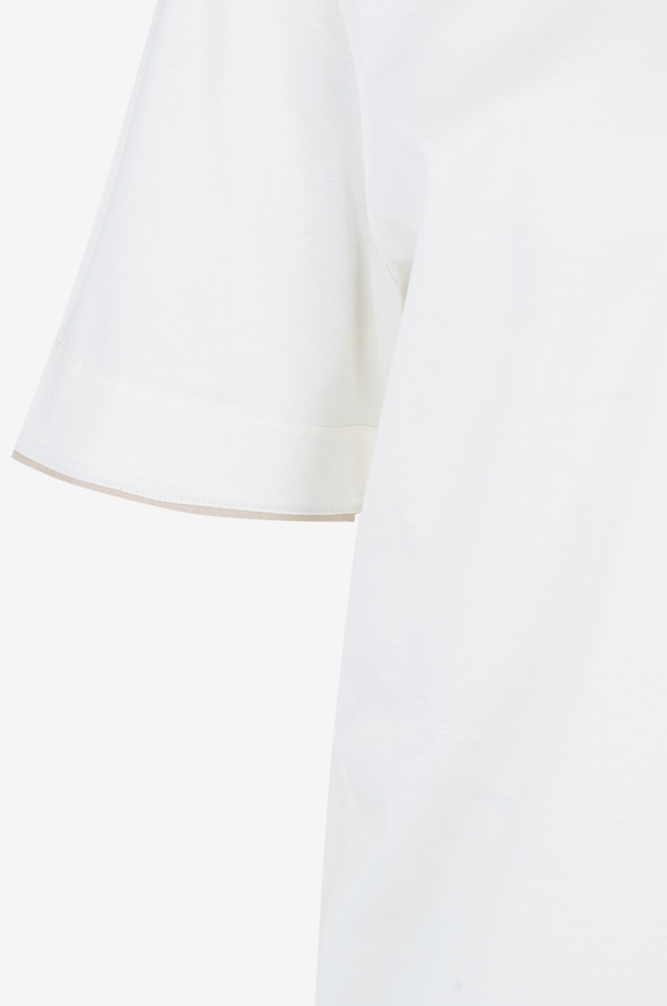 MONCLER T-shirt à manches courtes et lisérés effet daim Homme BLANC 3