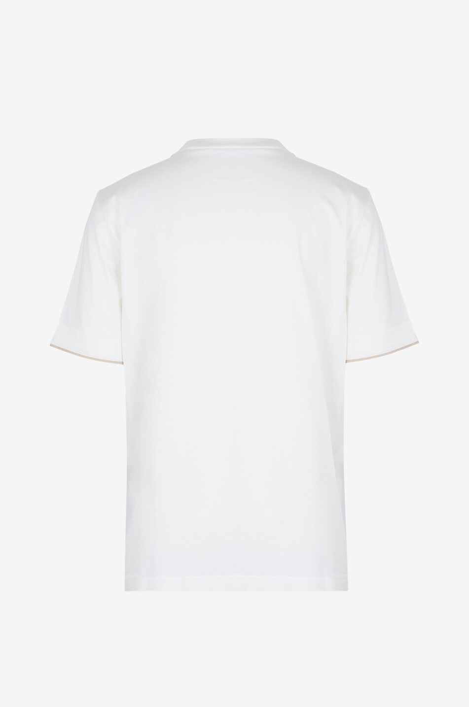 MONCLER T-shirt à manches courtes et lisérés effet daim Homme BLANC 2