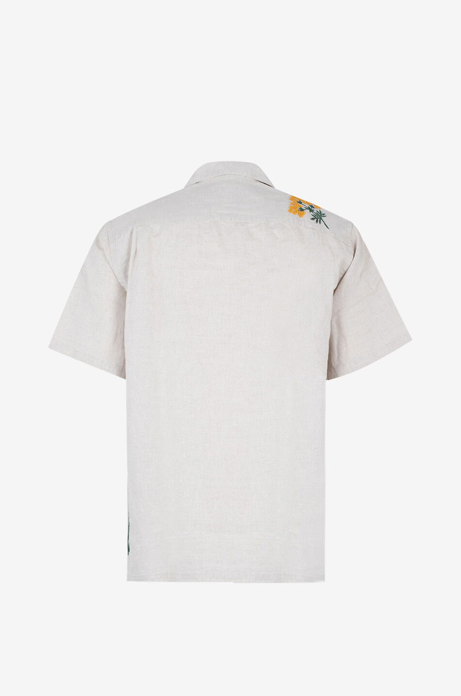 PORTUGUESE FLANNEL Spring 3 embroidered cotton and linen shirt Men BEIGE 3