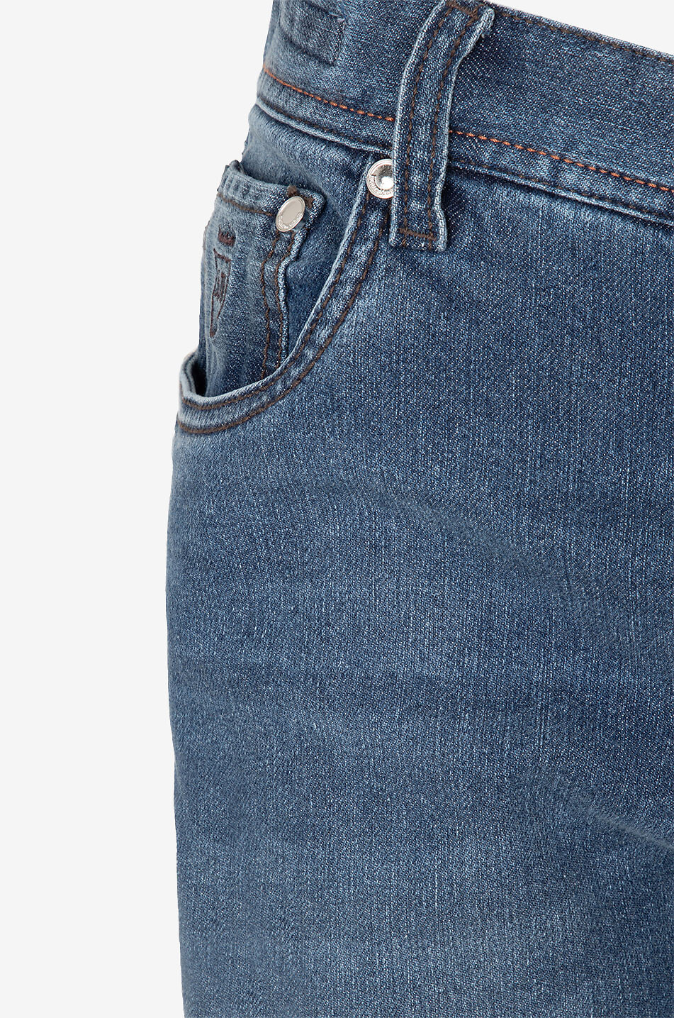 RICHARD J. BROWN Jean slim en coton modal et soie Tokyo Homme BLEU MOYEN 3
