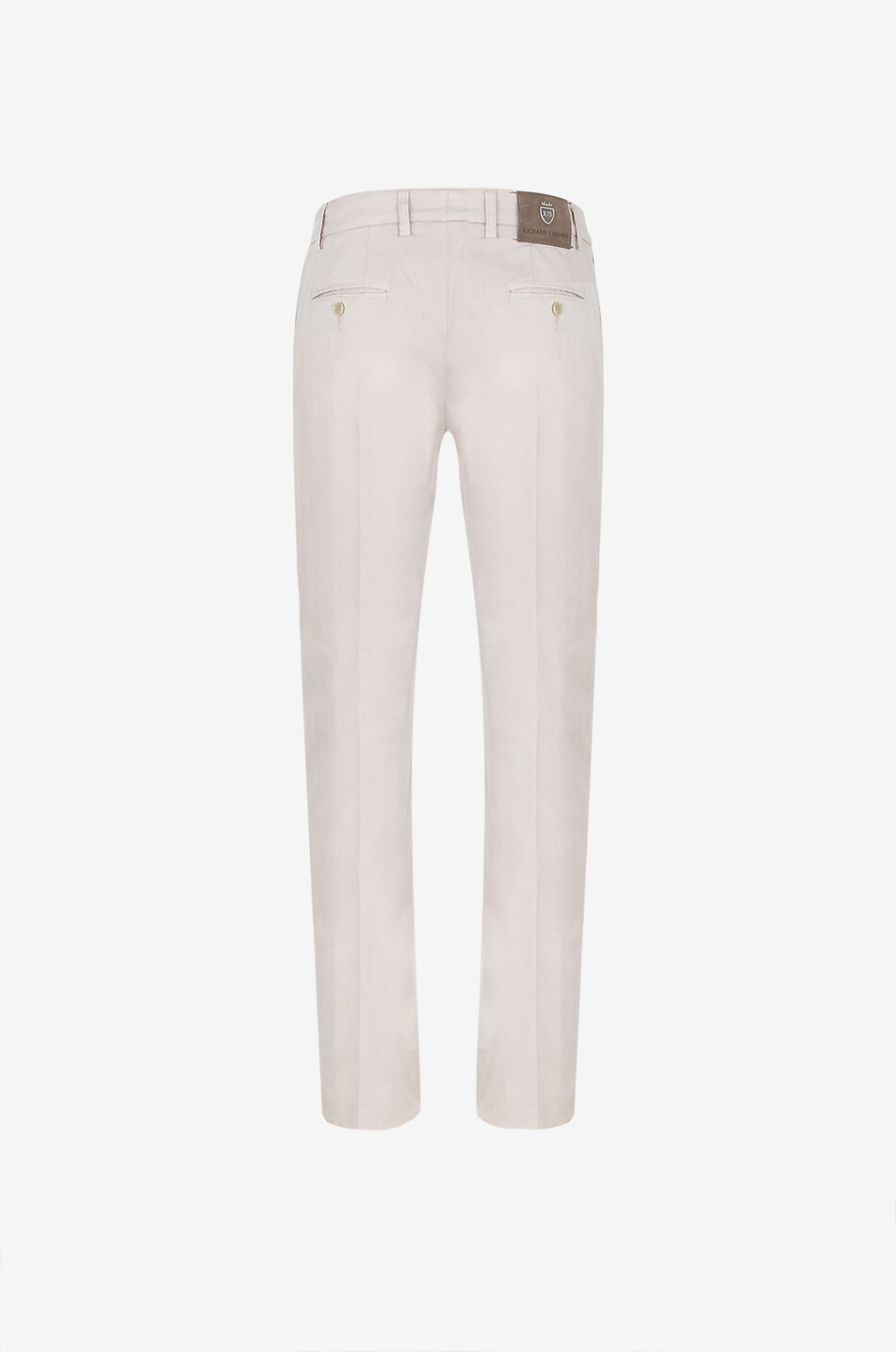 RICHARD J. BROWN Singapore slim fit cotton and silk chino trousers Men Light beige 2