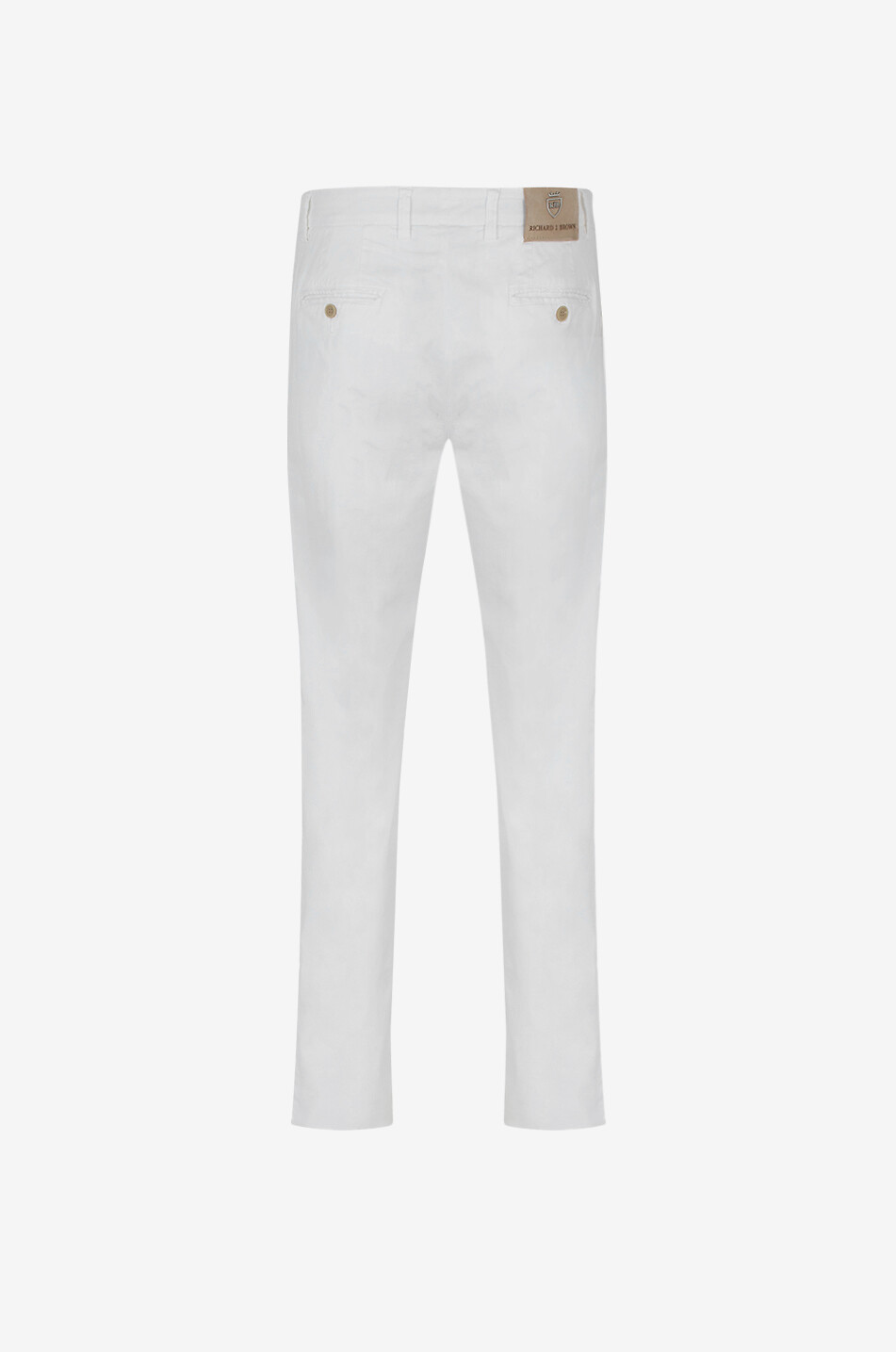 RICHARD J. BROWN Singapore slim fit cotton and silk chino trousers Men WHITE 2