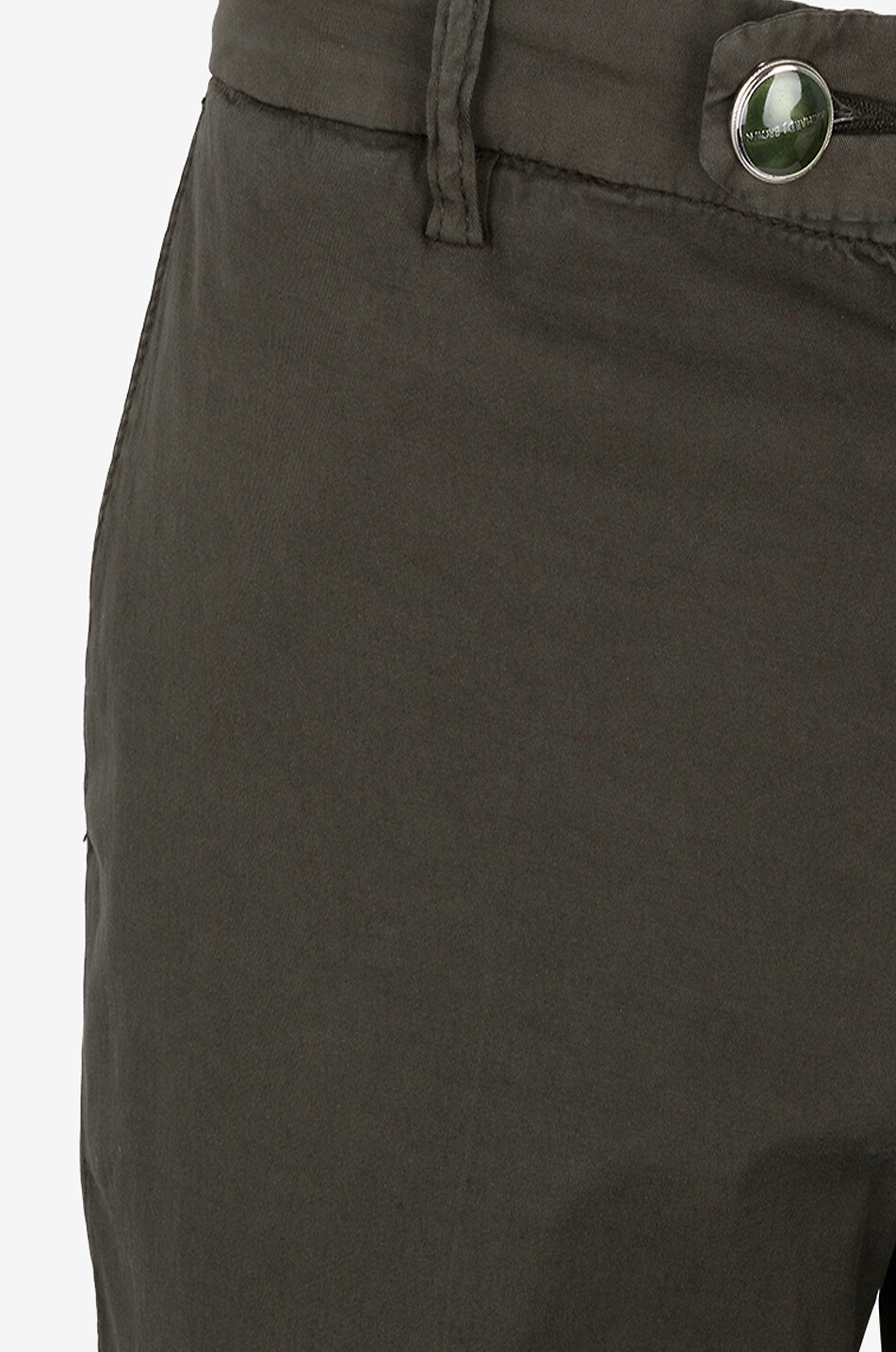 RICHARD J. BROWN Pantalon chino slim en coton et soie Singapore Homme VERT FONCÉ 3