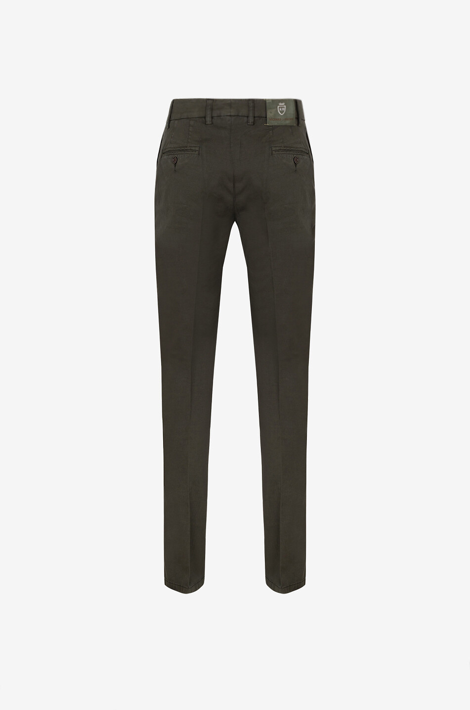 RICHARD J. BROWN Pantalon chino slim en coton et soie Singapore Homme VERT FONCÉ 2