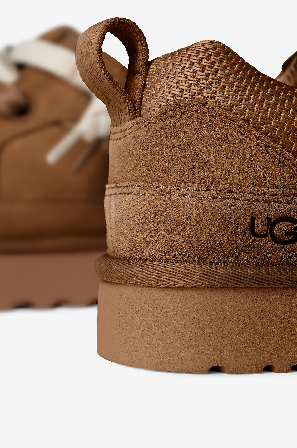 UGG Lo Lowmel leather lace-up low-top sneakers Women LIGHT BROWN 5