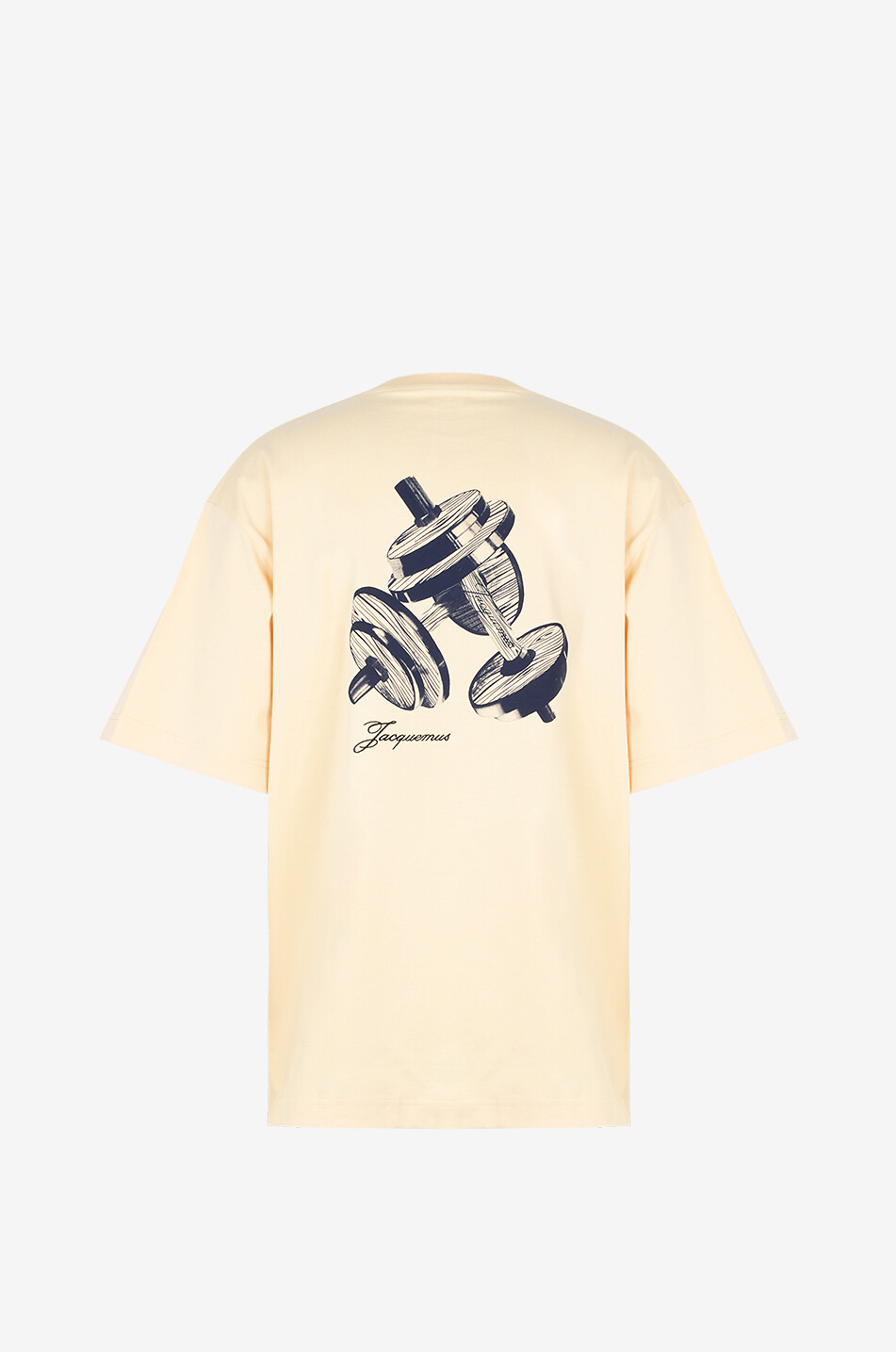JACQUEMUS Lässiges besticktes und bedrucktes T-Shirt Le T-shirt Haltères Herren BEIGE 2