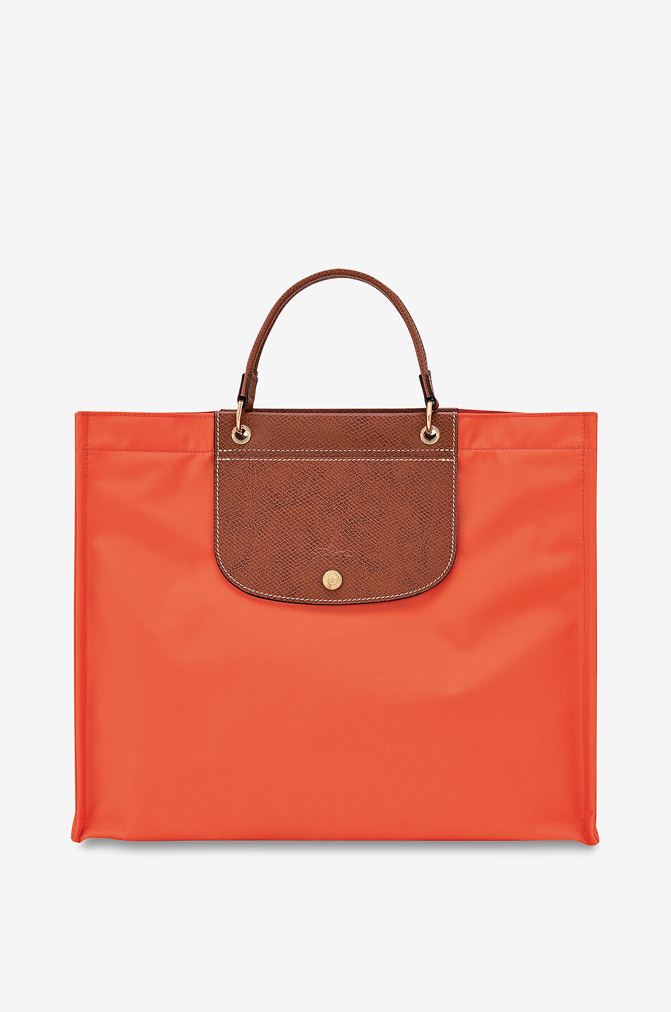 LONGCHAMP Cabas Longchamp L canvas and leather tote bag Women ORANGE 1