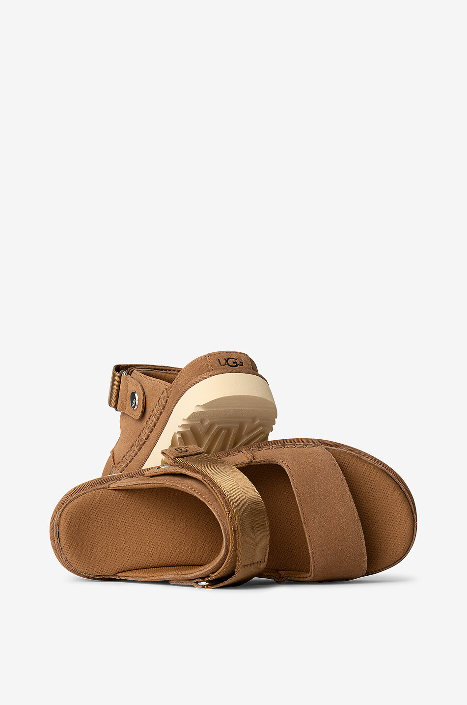 UGG Goldenstar leather flat sandals Women LIGHT BROWN 4