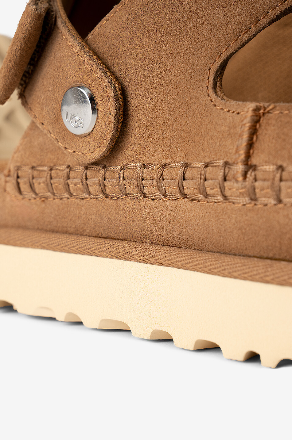 UGG Goldenstar leather flat sandals Women LIGHT BROWN 5