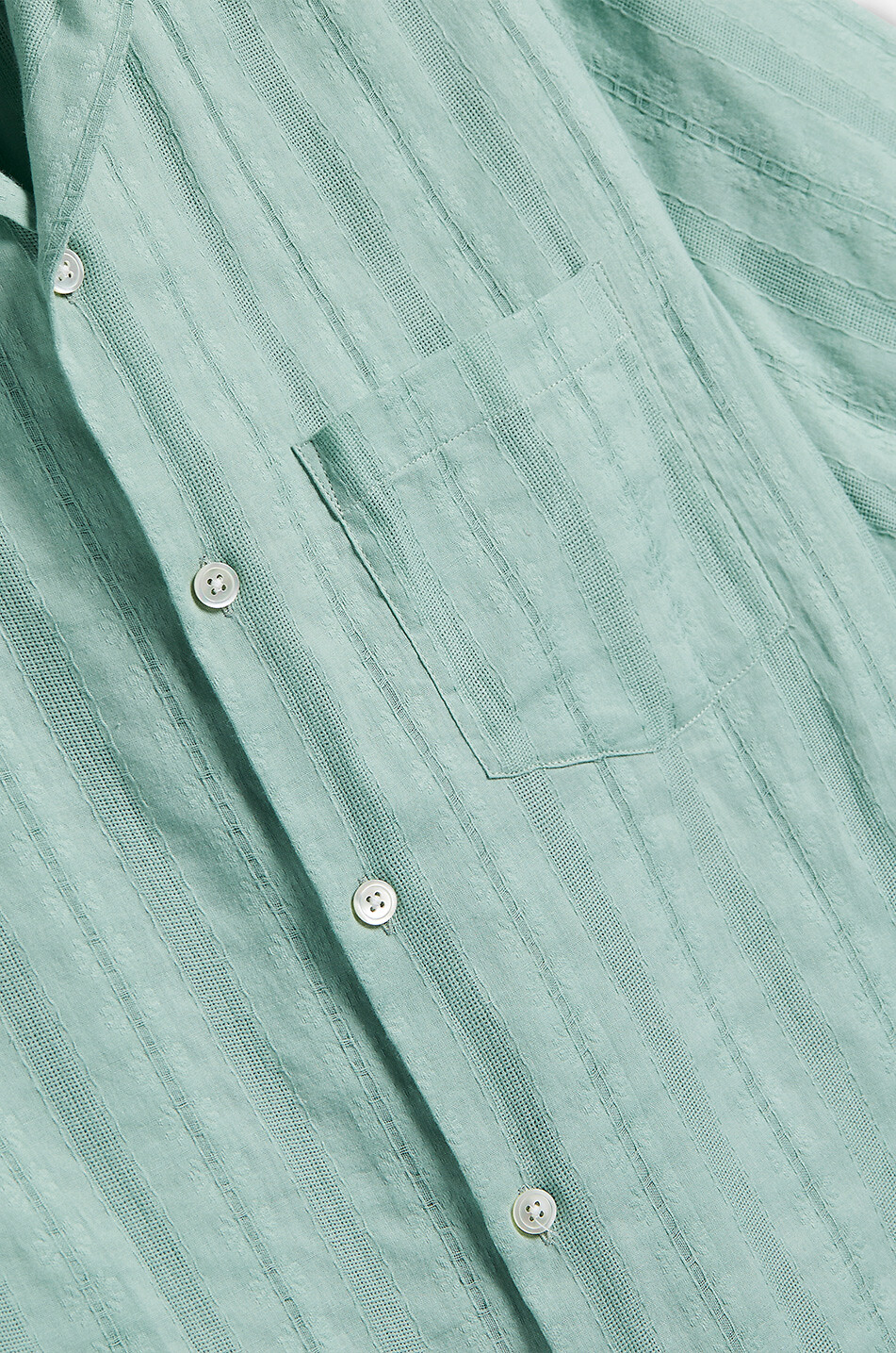 Chemise à manches courtes en jacquard Almada