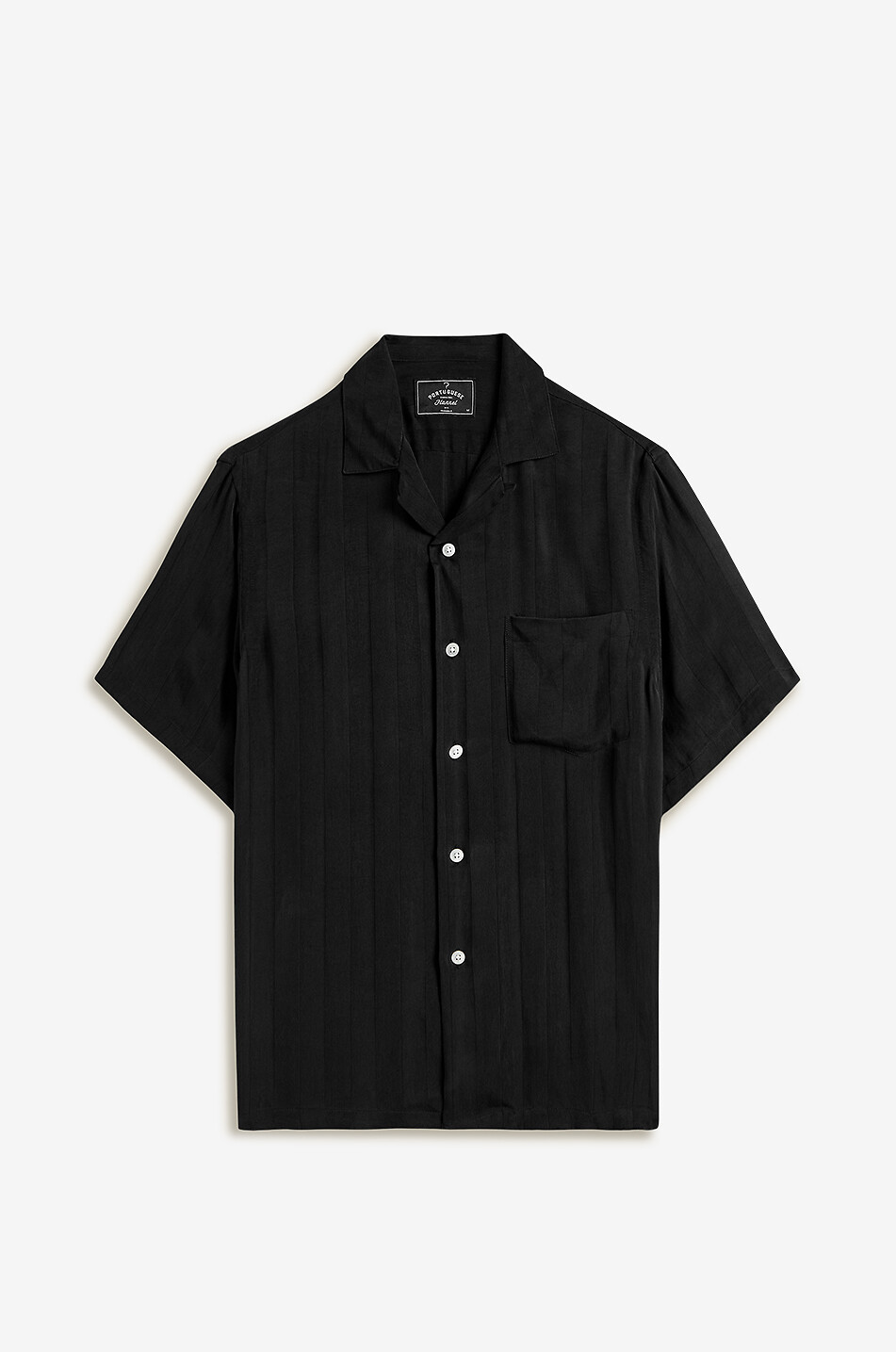 PORTUGUESE FLANNEL Cupro Stripe jacquard shirt Men BLACK 1