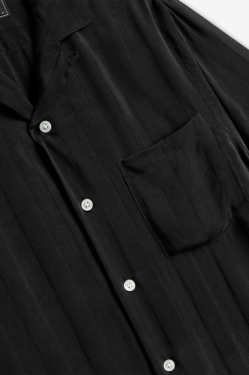 PORTUGUESE FLANNEL Cupro Stripe jacquard shirt Men BLACK 2