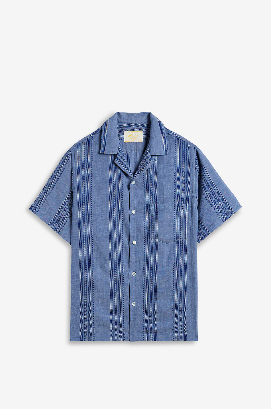 Kurzarm-Hemd aus Baumwolljacquard Pacific