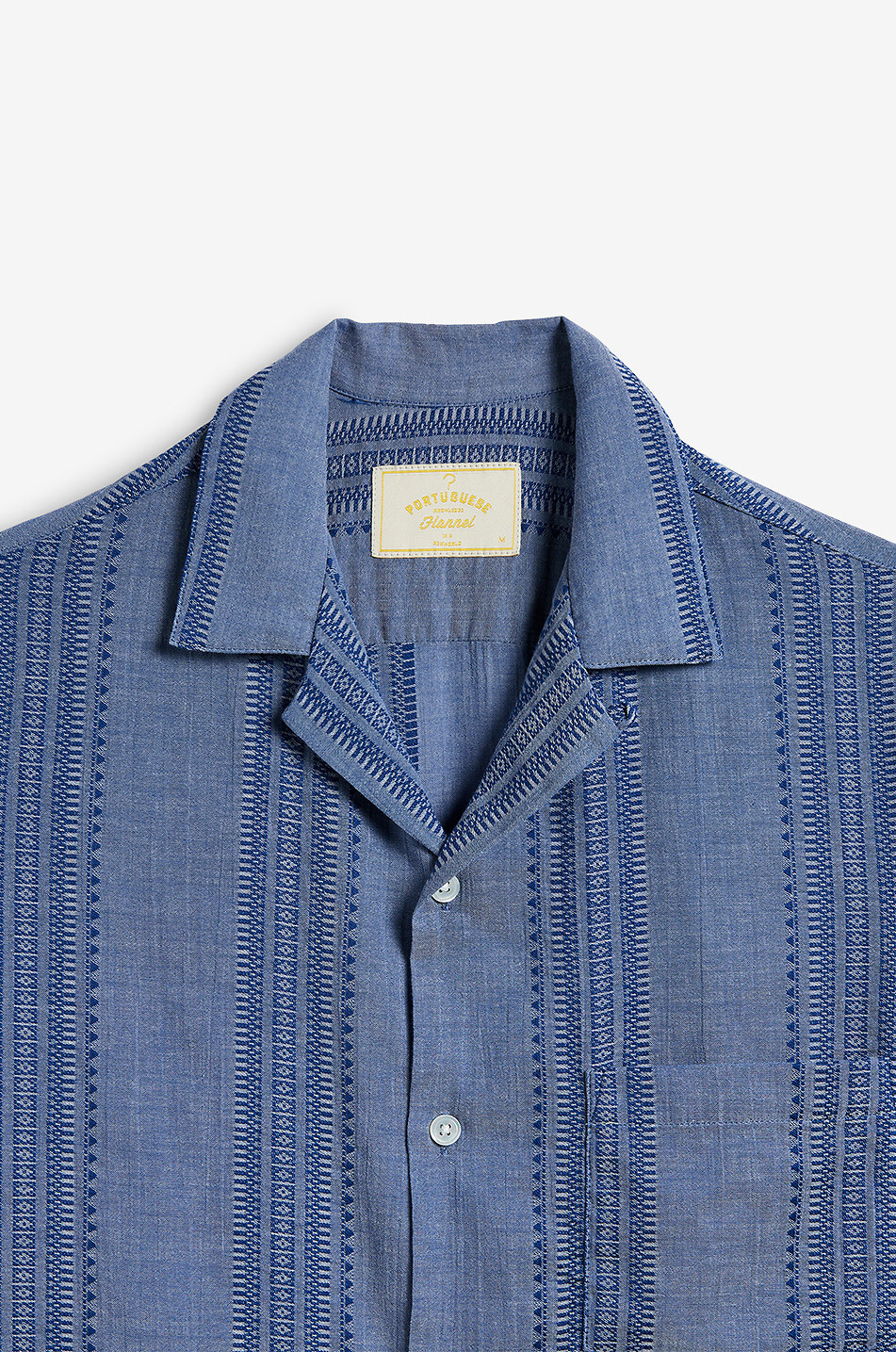 Kurzarm-Hemd aus Baumwolljacquard Pacific