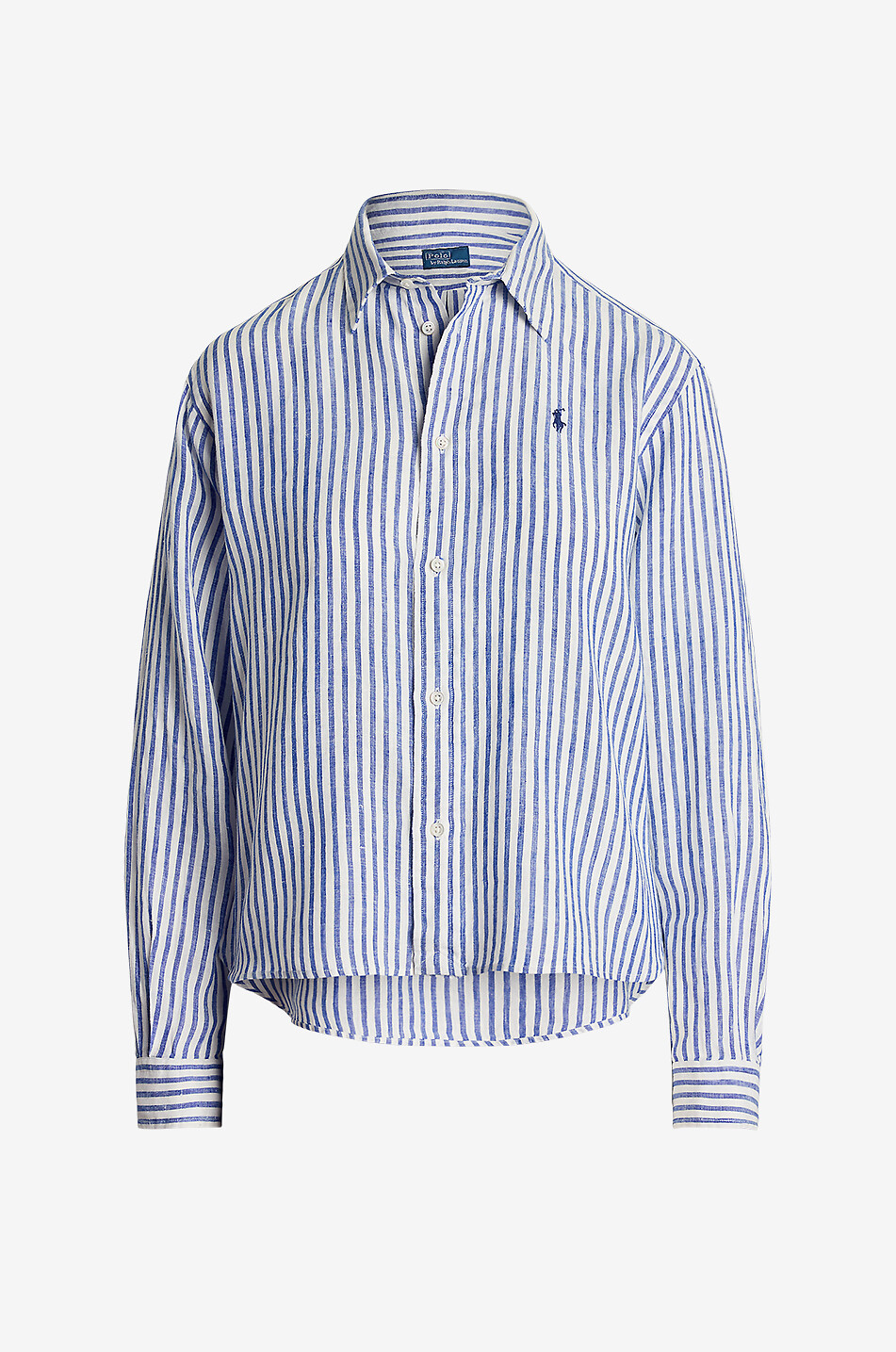 POLO RALPH LAUREN Pony relaxed linen gingham check shirt Women BLUE 1