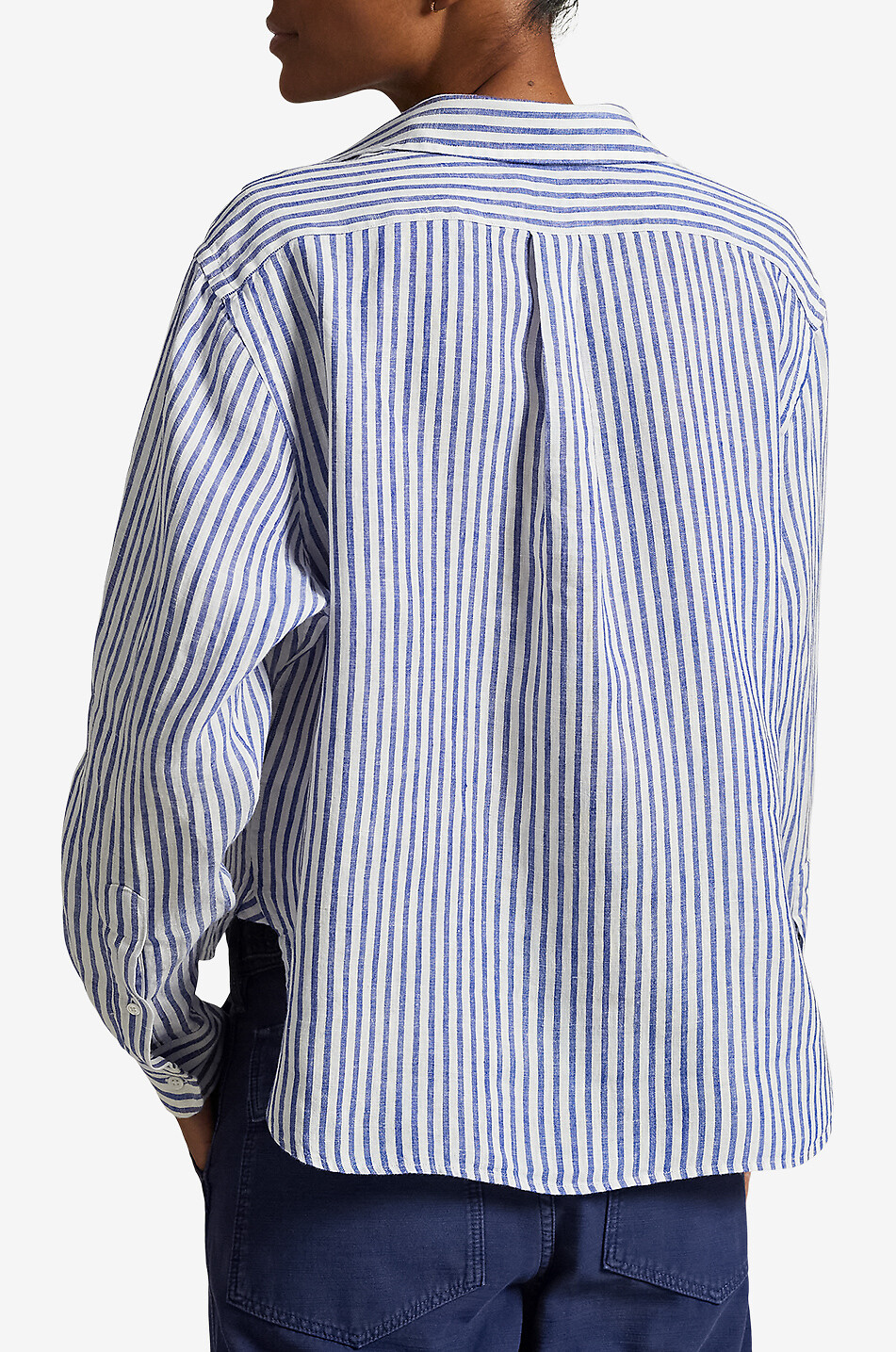 POLO RALPH LAUREN Pony relaxed linen gingham check shirt Women BLUE 3