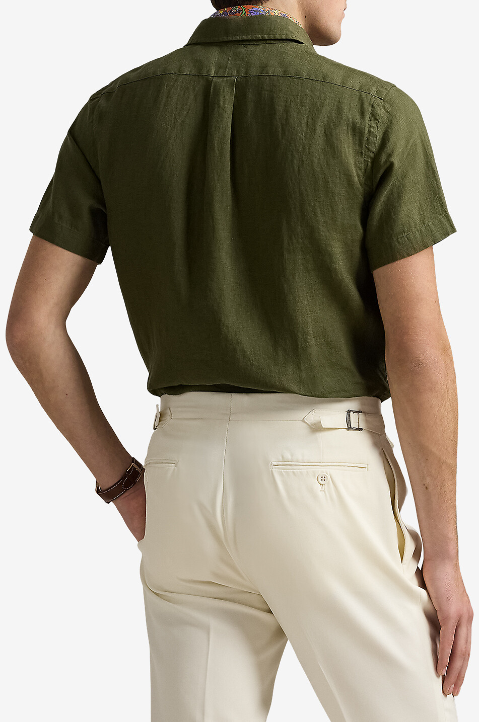 POLO RALPH LAUREN Kurzarm-Leinenhemd Custom Fit Herren KHAKI 3