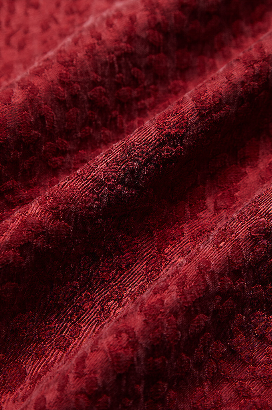 PORTUGUESE FLANNEL Kurzarm-Hemd aus Jacquard Finger Print Herren DUNKELROT 4