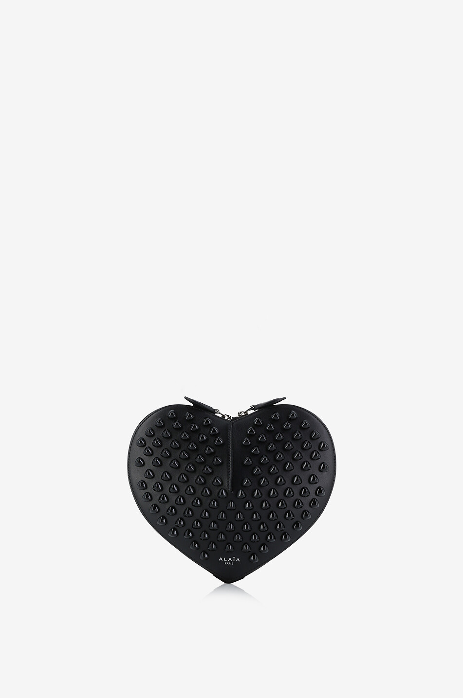 Le Coeur studded smooth leather shoulder bag ALAÏA BLACK
