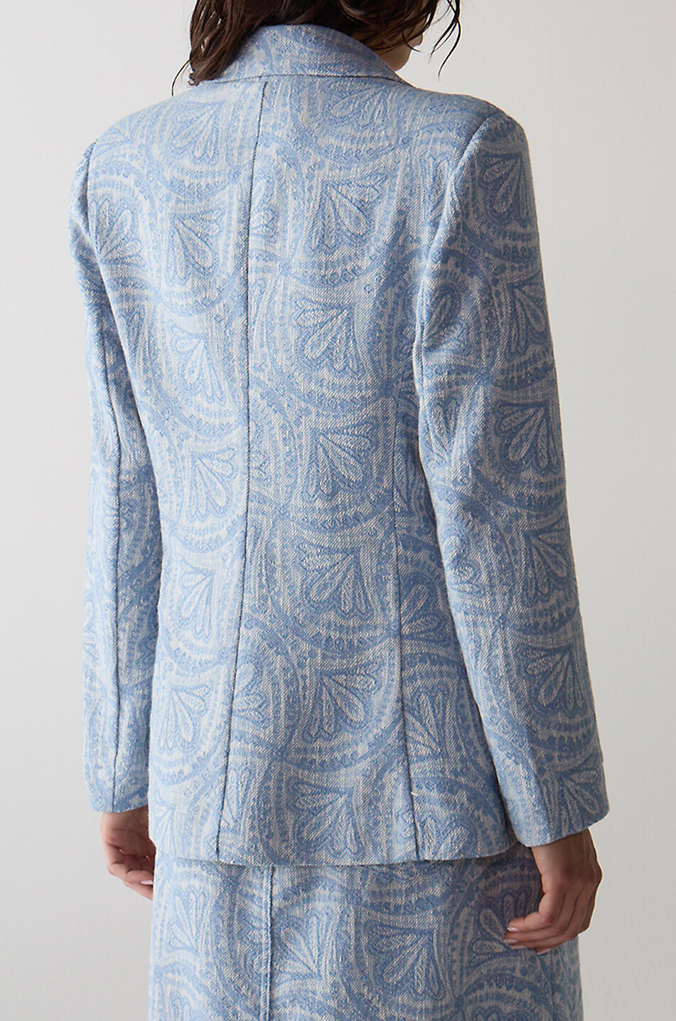 SHAFT Blazer en jacquard de coton 24 Palm Denim Femme BLEU CLAIR 5