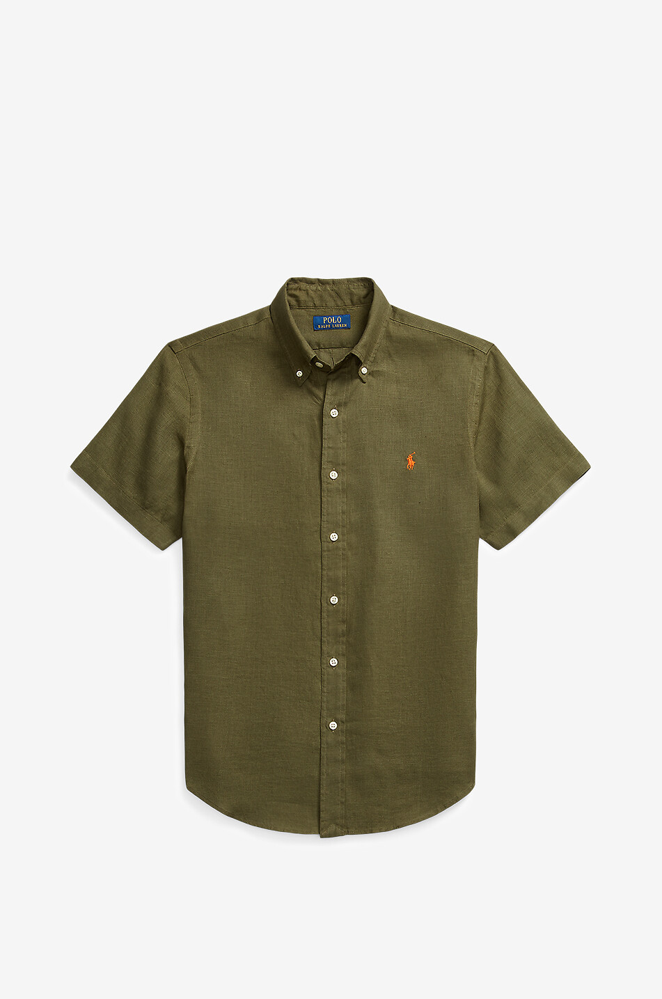 POLO RALPH LAUREN Kurzarm-Leinenhemd Custom Fit Herren KHAKI 1