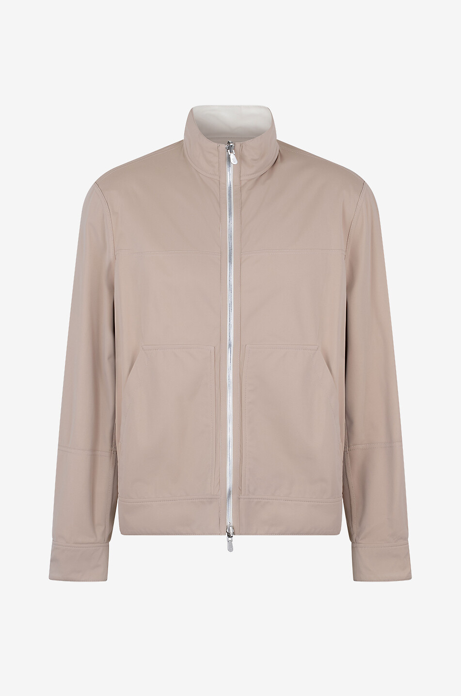 BRUNELLO CUCINELLI Bomber réversible en cuir nappa Homme BLANC CASSE 4