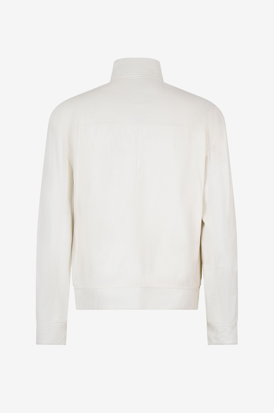 BRUNELLO CUCINELLI Bomber réversible en cuir nappa Homme BLANC CASSE 2