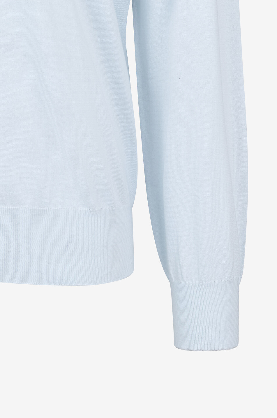 BRUNELLO CUCINELLI Lightweight cotton polo jumper with contrast trims Men LIGHT BLUE 3