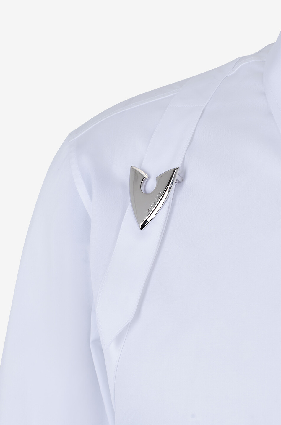 ALEXANDER McQUEEN Chemise en popeline à harnais Arrow Homme BLANC 3